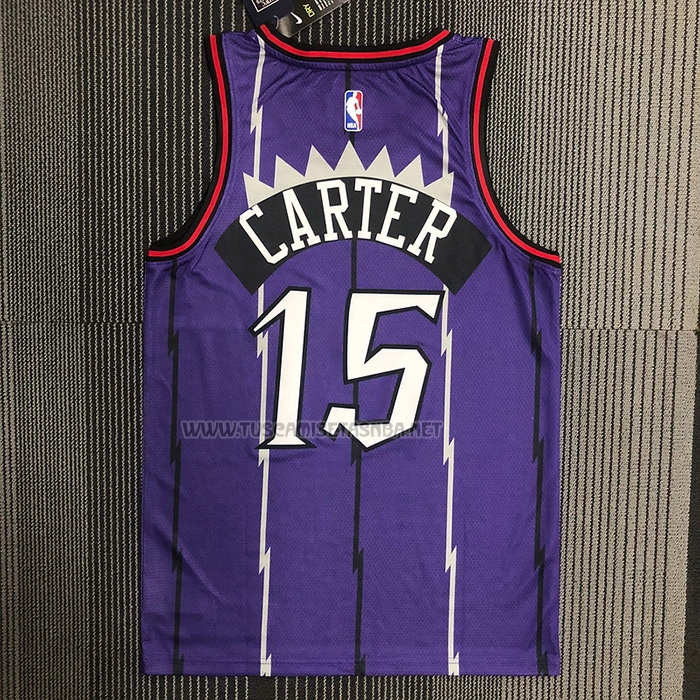Camiseta Vince Carter NO 15 Toronto Raptors Classic Edition Violeta